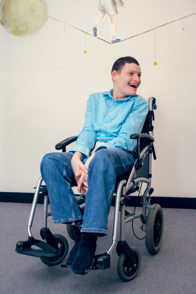 Young man in wheelchair 